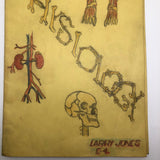 Larry Jones' Physiology Notebook with Cover Drawing and Diagrams