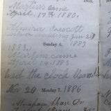 1853 Diary with Many Years of Varied Entries