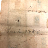 Wonderful 1858 Naive House Drawing, Signed