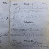 1853 Diary with Many Years of Varied Entries