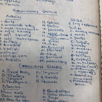 Larry Jones' Physiology Notebook with Cover Drawing and Diagrams