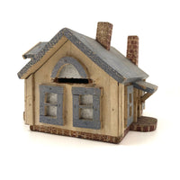 Marvelous Antique Folk Art Wooden House (Bank) with Alligator Paint