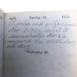1853 Diary with Many Years of Varied Entries