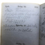1853 Diary with Many Years of Varied Entries
