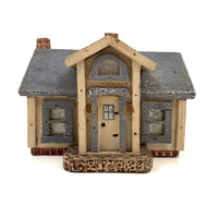 Marvelous Antique Folk Art Wooden House (Bank) with Alligator Paint