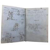 1853 Diary with Many Years of Varied Entries