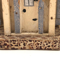 Marvelous Antique Folk Art Wooden House (Bank) with Alligator Paint