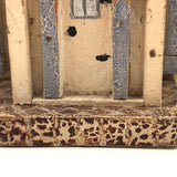 Marvelous Antique Folk Art Wooden House (Bank) with Alligator Paint