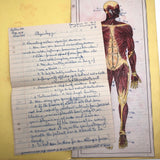 Larry Jones' Physiology Notebook with Cover Drawing and Diagrams