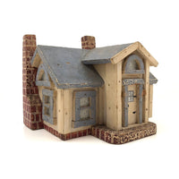 Marvelous Antique Folk Art Wooden House (Bank) with Alligator Paint