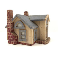Marvelous Antique Folk Art Wooden House (Bank) with Alligator Paint