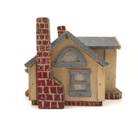 Marvelous Antique Folk Art Wooden House (Bank) with Alligator Paint