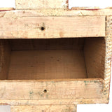 Marvelous Antique Folk Art Wooden House (Bank) with Alligator Paint