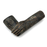 SOLD Stunning Stone Carved Pipe with Wrapped Hand, Presumed Wabanaki Native