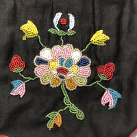 Lovely Native American Beadwork on Silk Pouch