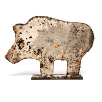 Old Cast Iron Shooting Target Boar with Great Rusty Surface
