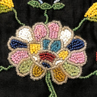 Lovely Native American Beadwork on Silk Pouch