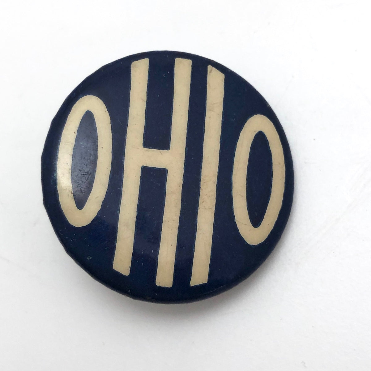 OHIO Blue and White Pinback Button – critical EYE Finds