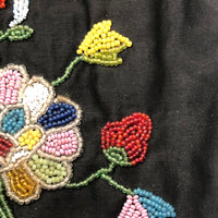 Lovely Native American Beadwork on Silk Pouch