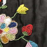 Lovely Native American Beadwork on Silk Pouch