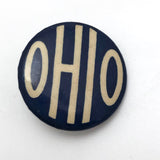 OHIO Blue and White Pinback Button