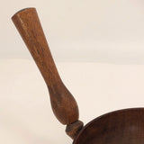 Gorgeous Antique Shaker-Style Turned Wooden Bowl with Handle (Mortar or Measuring Cup)