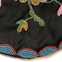 Lovely Native American Beadwork on Silk Pouch