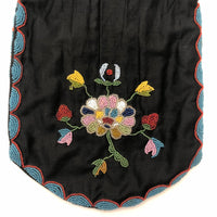 Lovely Native American Beadwork on Silk Pouch
