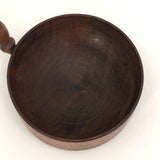 Gorgeous Antique Shaker-Style Turned Wooden Bowl with Handle (Mortar or Measuring Cup)