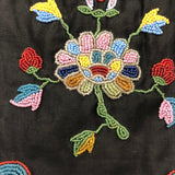 Lovely Native American Beadwork on Silk Pouch