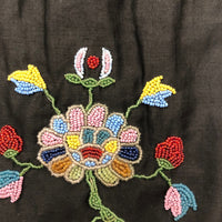 Lovely Native American Beadwork on Silk Pouch