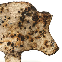Old Cast Iron Shooting Target Boar with Great Rusty Surface