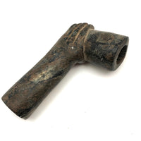 SOLD Stunning Stone Carved Pipe with Wrapped Hand, Presumed Wabanaki Native