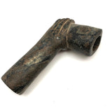 SOLD Stunning Stone Carved Pipe with Wrapped Hand, Presumed Wabanaki Native