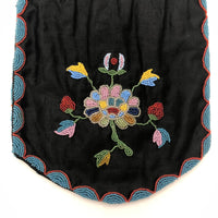 Lovely Native American Beadwork on Silk Pouch