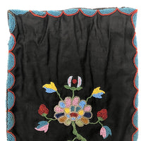 Lovely Native American Beadwork on Silk Pouch