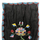 Lovely Native American Beadwork on Silk Pouch