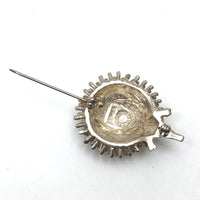 Mexican Sterling Silver Porcupine / Hedgehog Pin