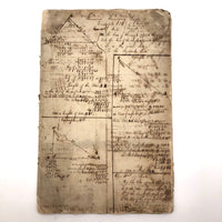 Exceptional Earlyish 19th Century Trigonometry Notebook with Watercolor Illustrations