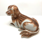 Vintage Mottahedeh Hand-painted Porcelain Dog After 18th Century Chinese Export
