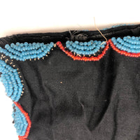 Lovely Native American Beadwork on Silk Pouch
