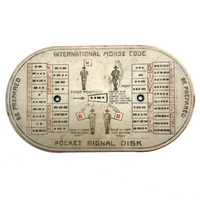 Boy Scouts 1914 Semaphore and Morse Code Pocket Signal Disk