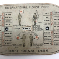 Boy Scouts 1914 Semaphore and Morse Code Pocket Signal Disk