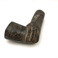 SOLD Stunning Stone Carved Pipe with Wrapped Hand, Presumed Wabanaki Native