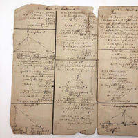 Exceptional Earlyish 19th Century Trigonometry Notebook with Watercolor Illustrations