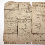 Exceptional Earlyish 19th Century Trigonometry Notebook with Watercolor Illustrations