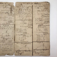 Exceptional Earlyish 19th Century Trigonometry Notebook with Watercolor Illustrations