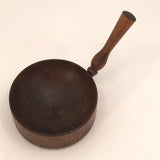Gorgeous Antique Shaker-Style Turned Wooden Bowl with Handle (Mortar or Measuring Cup)