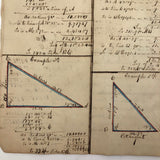 Exceptional Earlyish 19th Century Trigonometry Notebook with Watercolor Illustrations