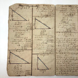 Exceptional Earlyish 19th Century Trigonometry Notebook with Watercolor Illustrations